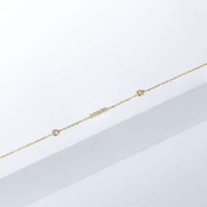 18K YELLOW GOLD BRACELET WITH WHITE DIAMOND