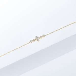 18K YELLOW GOLD  BRACELET WITH WHITE DIAMOND