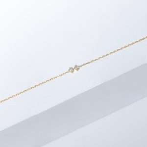 18K YELLOW GOLD BRACELET WITH WHITE DIAMOND