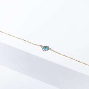 18K YELLOW GOLD EYE BRACELET FOR BABY