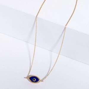 18K YELLOW GOLD EYE NECKLACE