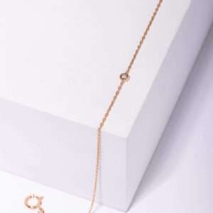 18K YELLOW GOLD BRACELET WITH WHITE DIAMOND