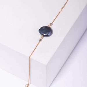 18K YELLOW GOLD BRACELET WITH COLORED STONE