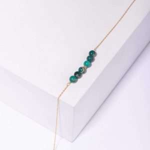 18K YELLOW GOLD BRACELET WITH COLORED STONE