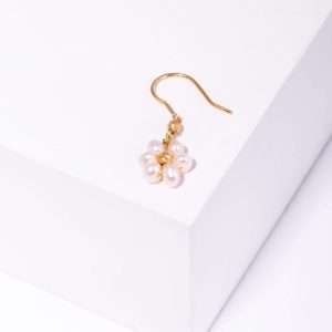 18K YELLOW GOLD SINGLE EARRING WITH PEARL