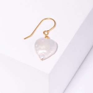 18K YELLOW GOLD SINGLE EARRING WITH MOTHER OF PEARL