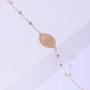 18K YELLOW GOLD SAINT CHARBEL BRACELET