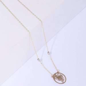 18K YELLOW GOLD JESUS NECKLACE