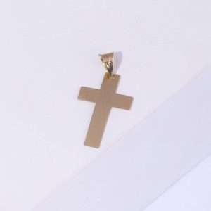 18K YELLOW GOLD CROSS PENDANT