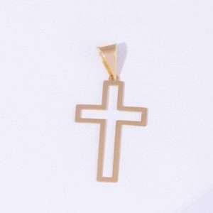 18K YELLOW GOLD CROSS PENDANT