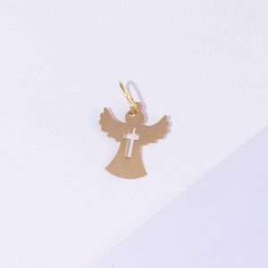 18K YELLOW GOLD ANGEL PENDANT