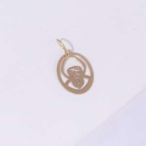 18K YELLOW GOLD SAINT CHARBEL PENDANT