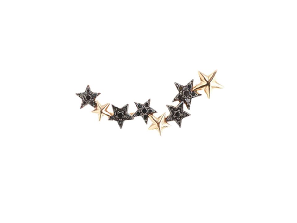Black Shooting Stars Cartlilage Single Earring