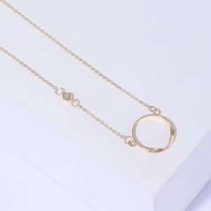 18K YELLOW GOLD NECKLACE WITH WHITE DIAMOND
