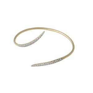 18K GOLD FLEXIBLE BANGLE WITH WHITE DIAMOND