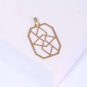 18K YELLOW GOLD LOGO CHARM