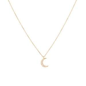 Golden Crescent Moon Necklace