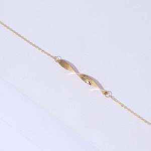 18K YELLOW GOLD TWISTED HANDCRAFTED BRACELET
