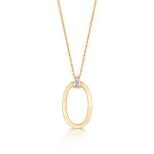 18K YELLOW GOLD PENDANT WITH PEAR-SHAPED DIAMOND