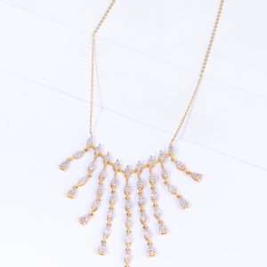 18K YELLOW GOLD NECKLACE WITH WHITE DIAMOND