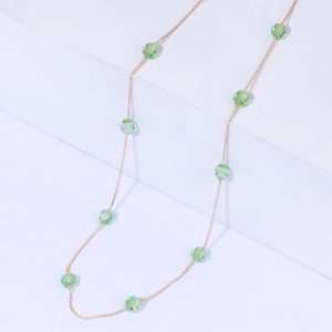 18K YELLOW GOLD CHOCKER WITH GREEN STONE