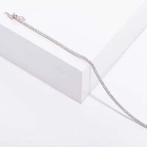 18K WHITE GOLD TENNIS BRACELET WITH WHITE DIAMOND