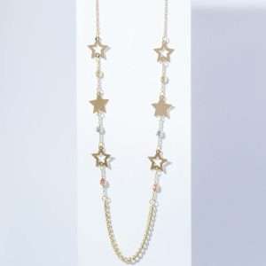 18K YELLOW GOLD STAR NECKLACE