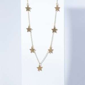 18K YELLOW GOLD STAR NECKLACE