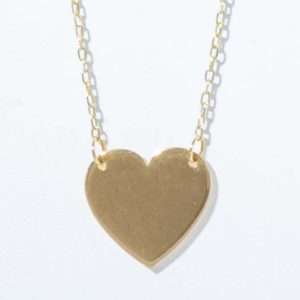 18K YELLOW GOLD HEART NECKLACE