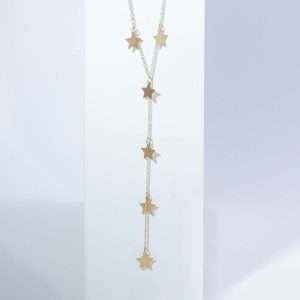 18K YELLOW GOLD STAR NECKLACE