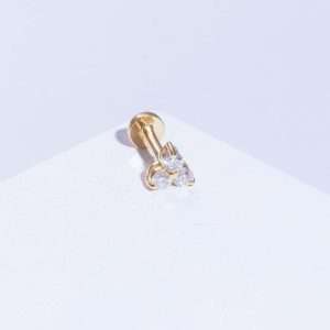 18K YELLOW GOLD PIERCING WITH WHITE DIAMOND
