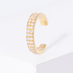 18K YELLOW GOLD EARCUFF WITH WHITE DIAMOND