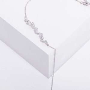 18K WHITE GOLD BRACELET WITH WHITE DIAMOND