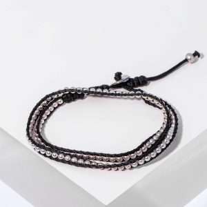MAN DOUBLE WRAP LEATHER BRACELET