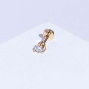 18K YELLOW GOLD PIERCING WITH WHITE DIAMOND