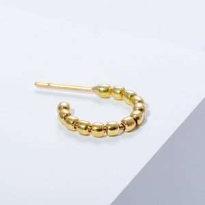 18K YELLOW GOLD SINGLE HOOP EARRING