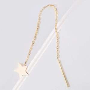 18K SINGLE YELLOW GOLD EARRING