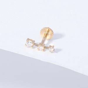 18K YELLOW GOLD PIERCING WITH WHITE DIAMOND