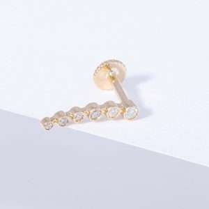 18K YELLOW GOLD PIERCING WITH WHITE DIAMOND