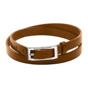 MEN BRACELET BROWN LEATHER BELT