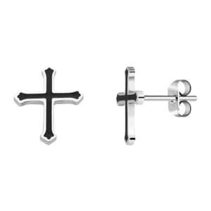MEN EARRING CROSS SHAPE
