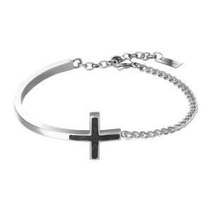 MEN CHAIN BRACELET WITH CROSS
