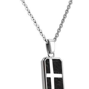 MEN NECKLACE WITH CROSS PENDANT