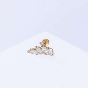 18K YELLOW GOLD PIERCING WITH WHITE DIAMOND