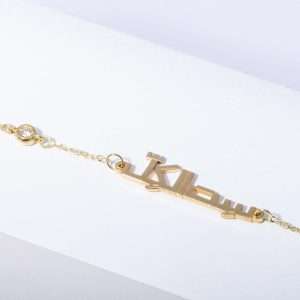 18K YELLOW GOLD SET EL KEL BRACELET WITH WHITE DIAMOND