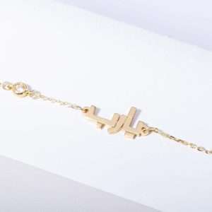 18K YELLOW GOLD YA RAB BRACELET WITH WHITE DIAMOND