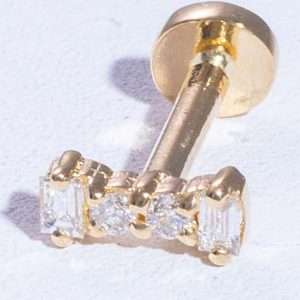 18K YELLOW GOLD PIERCING WITH WHITE DIAMOND