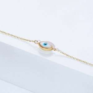 18K YELLOW GOLD EYE BRACELET