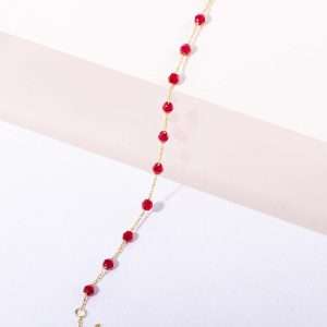 18K GOLD BRACELET WITH COLORED STONES