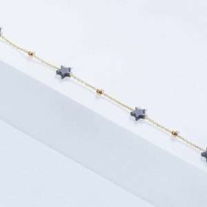 18K YELLOW GOLD STAR BRACELET